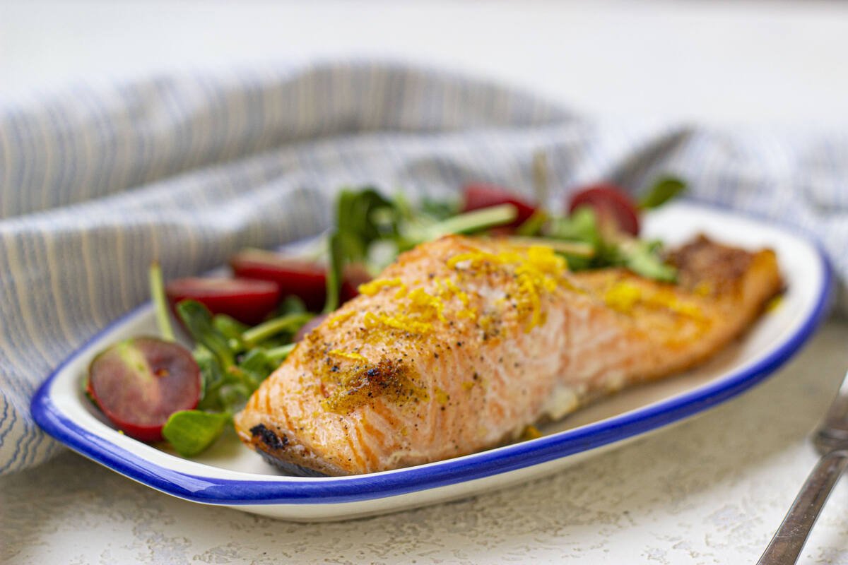 Bake the Salmon in a serving plate