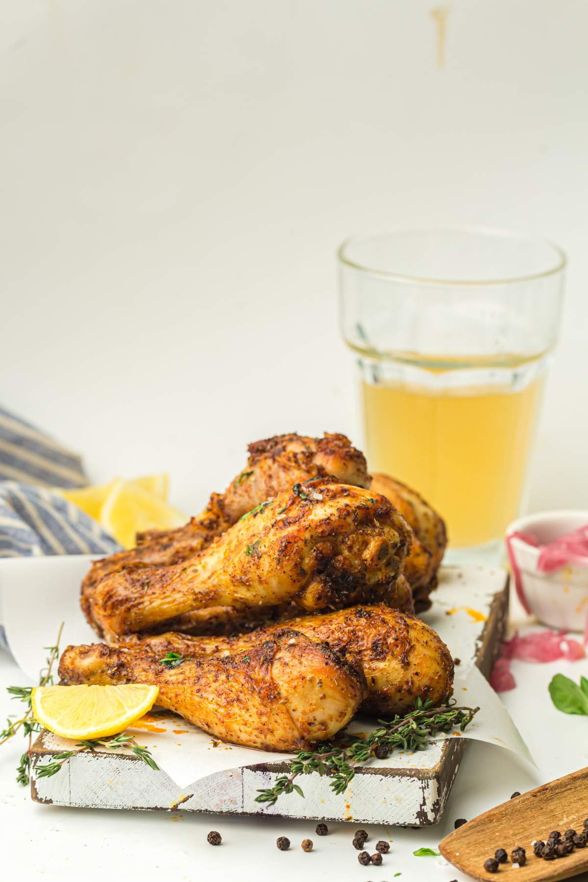 Air Fryer Chicken Drumsticks with Zesty Lemon Juice