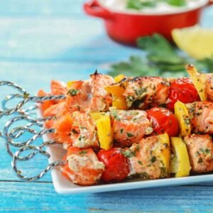 Grilled Salmon Skewers